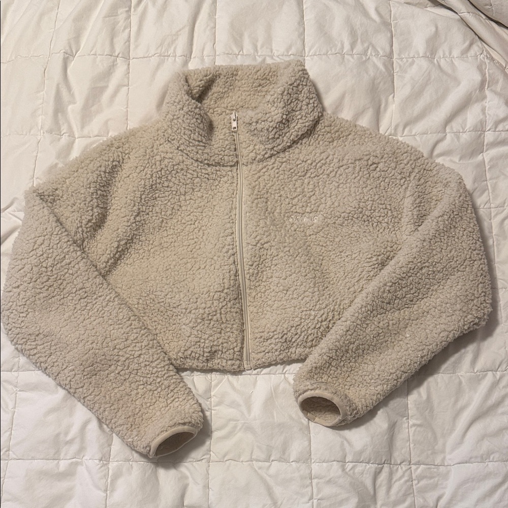 SKIMS Cream Teddy Jacket